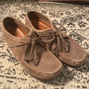 Brown Suede Clarks Wallabees
